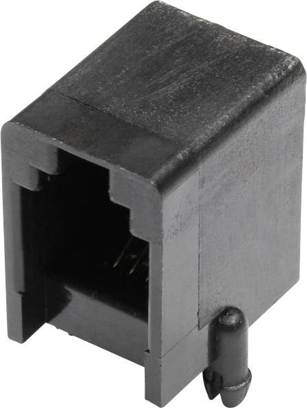 Embase modulaire femelle econ connect MJUSN44GAB RJ10 embase femelle horizontale Pôle: 4 noir