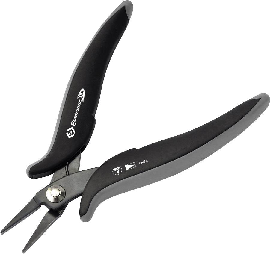 C.K T3891 antistatique (ESD) Pince à becs plats droite 145 mm