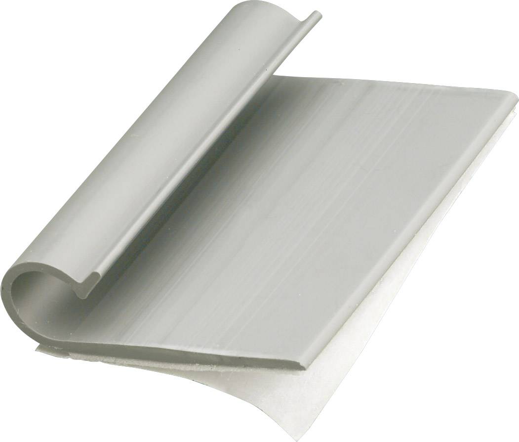 Panduit AJC12-A-C Clip de câble autocollant AJC12-A-C Plage de Ø du faisceau 3 mm (max) gris