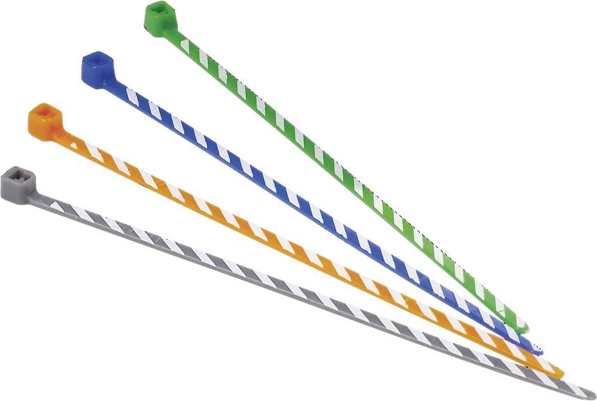 Panduit PLT1M-L8-10 PLT1M-L8-10 Serre-câble 102 mm 2.50 mm gris, blanc avec marquage couleur 50 pc(s)