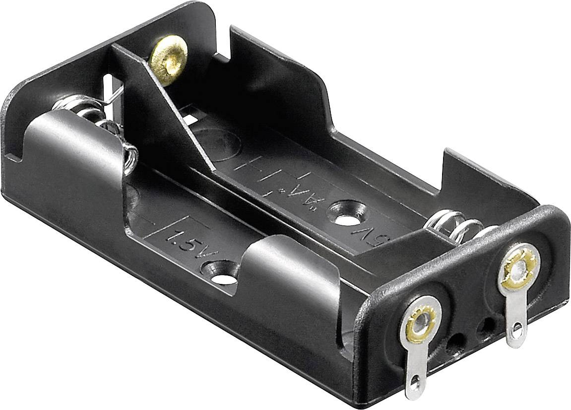Support de pile 2x LR6 (AA) Goobay 46552 raccordement à souder (L x l x H) 58 x 32 x 14.5 mm
