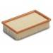 Une brosse rectangulaire de couleur brun clair, avec des poils et un cadre en bois, généralement utilisée pour nettoyer des surfaces.