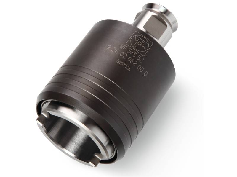 Outil cylindrique en métal à surface striée et portant la gravure 'Keim WF 3752' sur le côté. Utilisé pour le serrage.