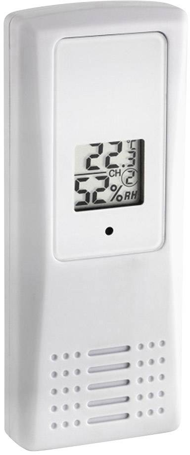 Hygromètre numérique à thermomètre dans un boîtier blanc affichant 22°C et 52% d'humidité relative.