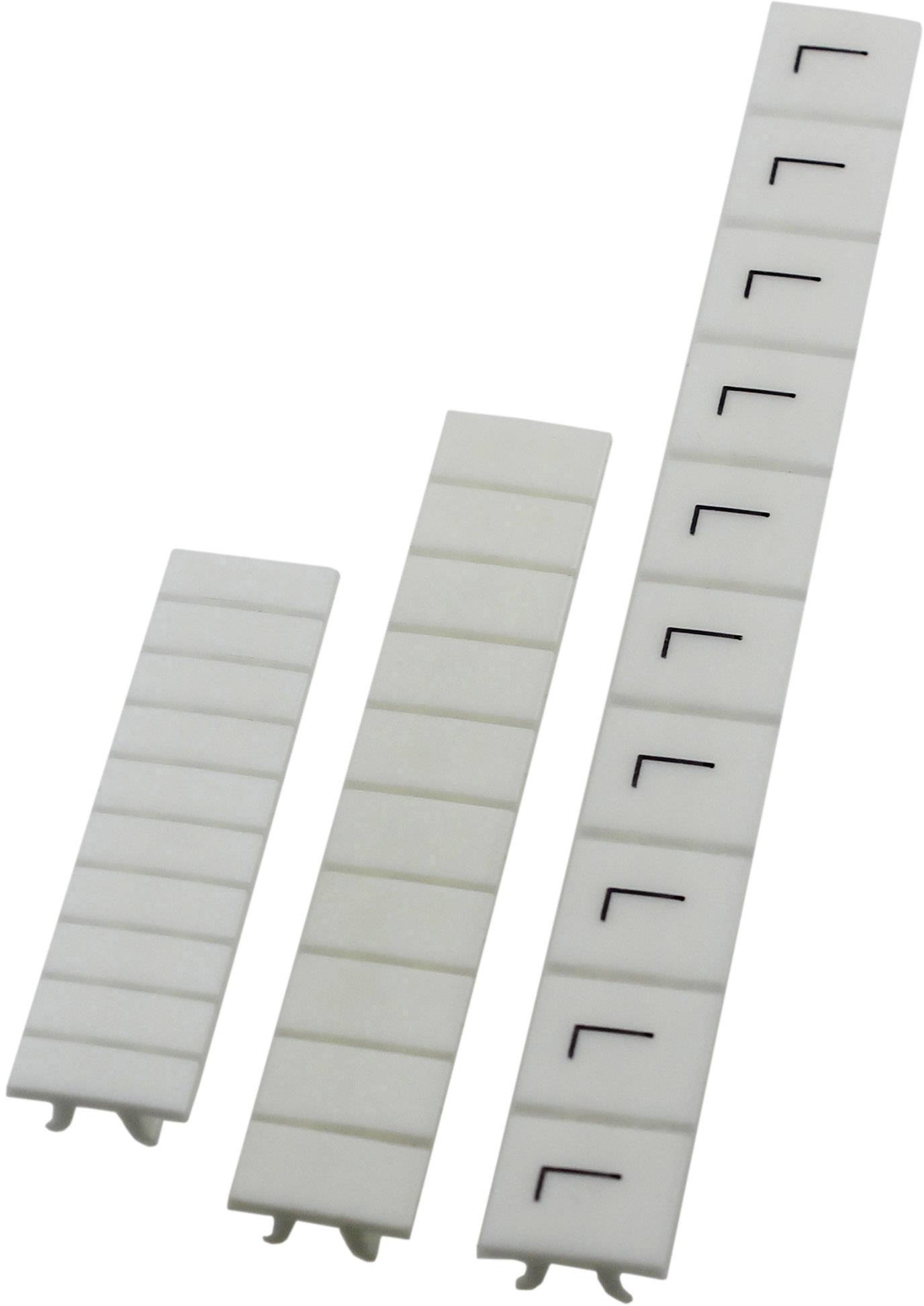 Trois attaches de câble blanches en plastique de différentes tailles, avec plusieurs sections carrées, probablement destinées à la fixation de câbles.