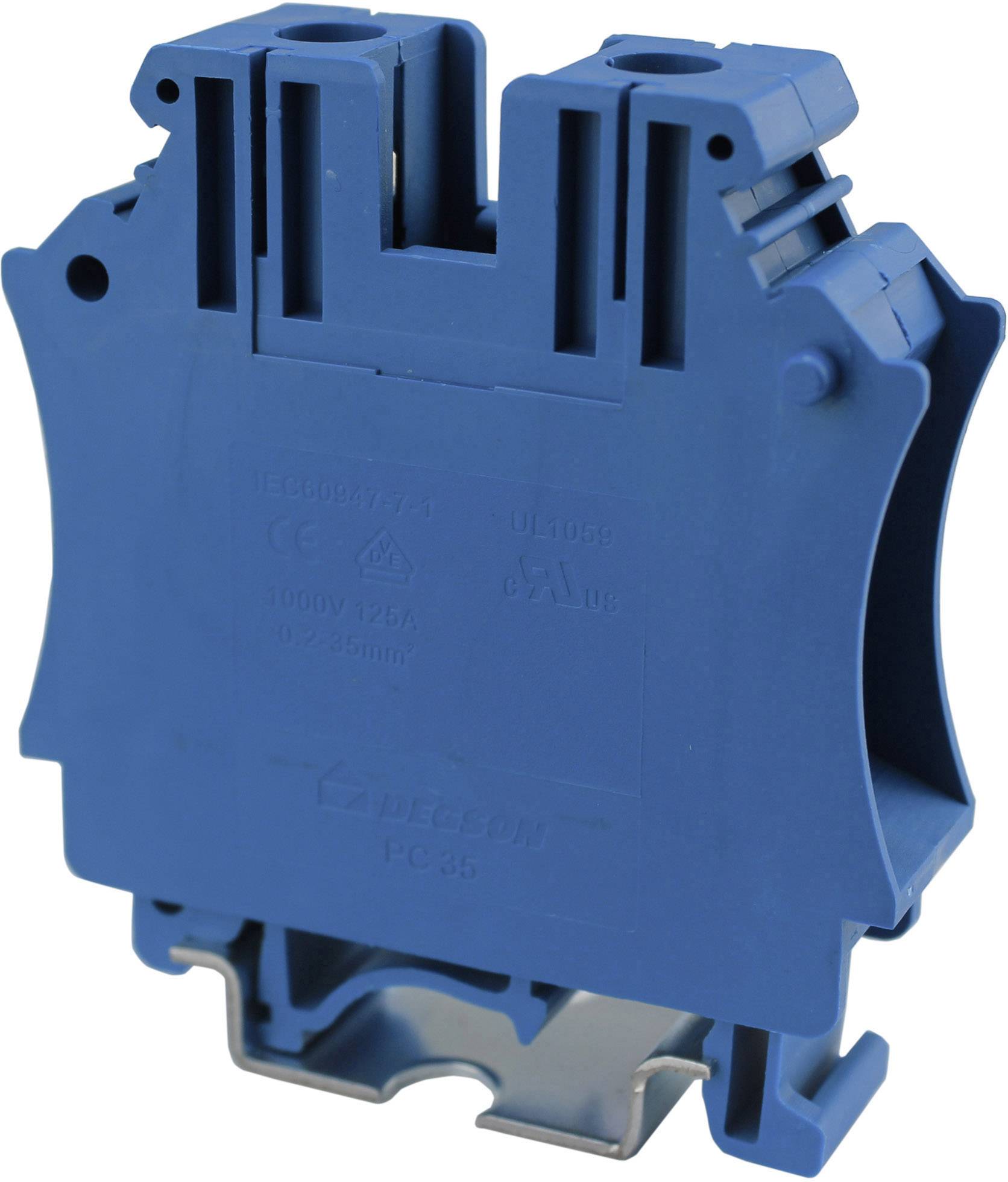 Degson PC35-01P-12-00AH-1 Borne de passage 15.2 mm raccord à vis bleu