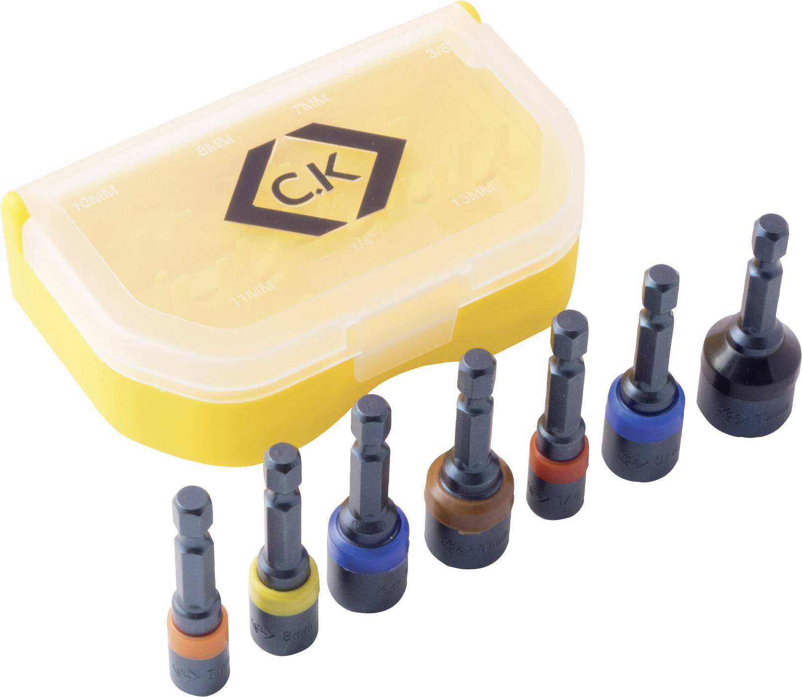 6.3 mm, 7 mm, 8 mm, 10 mm, 11 mm, 13 mm C.K T4514 Propulseur 1/4" (6.3 mm), 3/8" (10 mm)