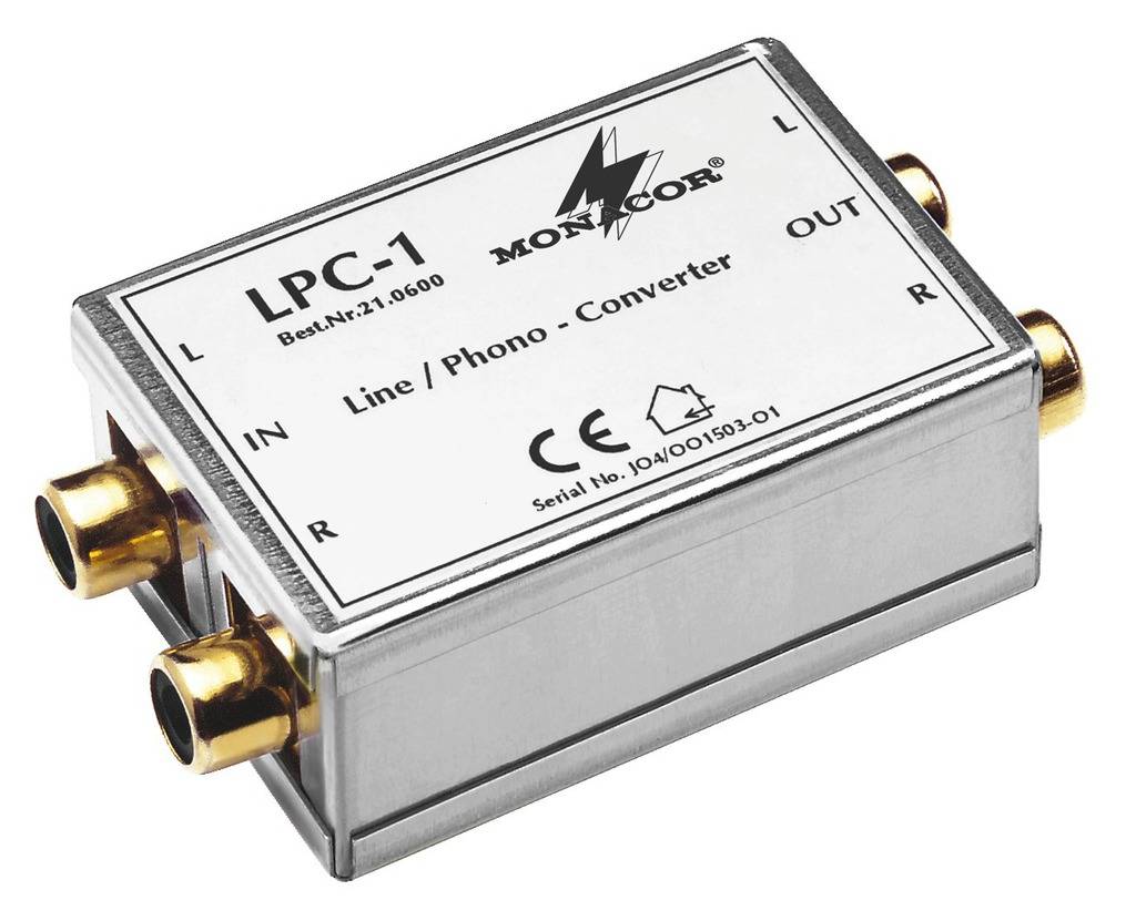 Préamplificateur phono Monacor LPC-1