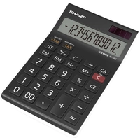 Sharp EL-125T Calculatrice de bureau noir Ecran: 12 solaire, à pile(s) (l x H x P) 112 x 13 x 176 mm Sharp EL-125T Calculatrice de bureau noir Ecran: 12 solaire, à pile(s) (l x H x P) 112 x 13 x 176 mm