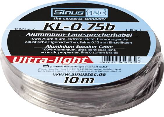 Set de connexion pour ampli HiFi auto Sinustec KL-0,75b