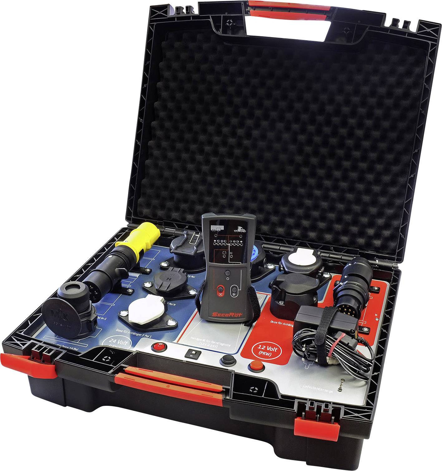 SecoRüt 40410 Wireless ControlCase Mallette de test sans fil pour remorque 12 V, 24 V Pôle:7/13/15