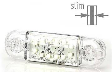 Feu de gabarit avant blanc SecoRüt 95716 verre transparent extrêmités de câble ouvertes 12 V, 24 V