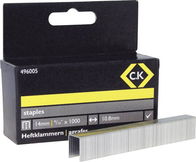Agrafes C.K 496005 N/A 1000 pc(s) Dimensions (L x l) 14 mm x 10.5 mm