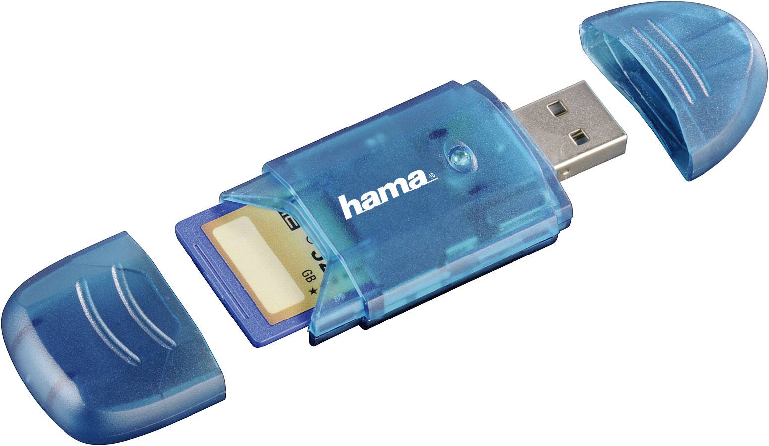 Hama 114730 Externer Speicherkartenleser USB 2.0 Blau