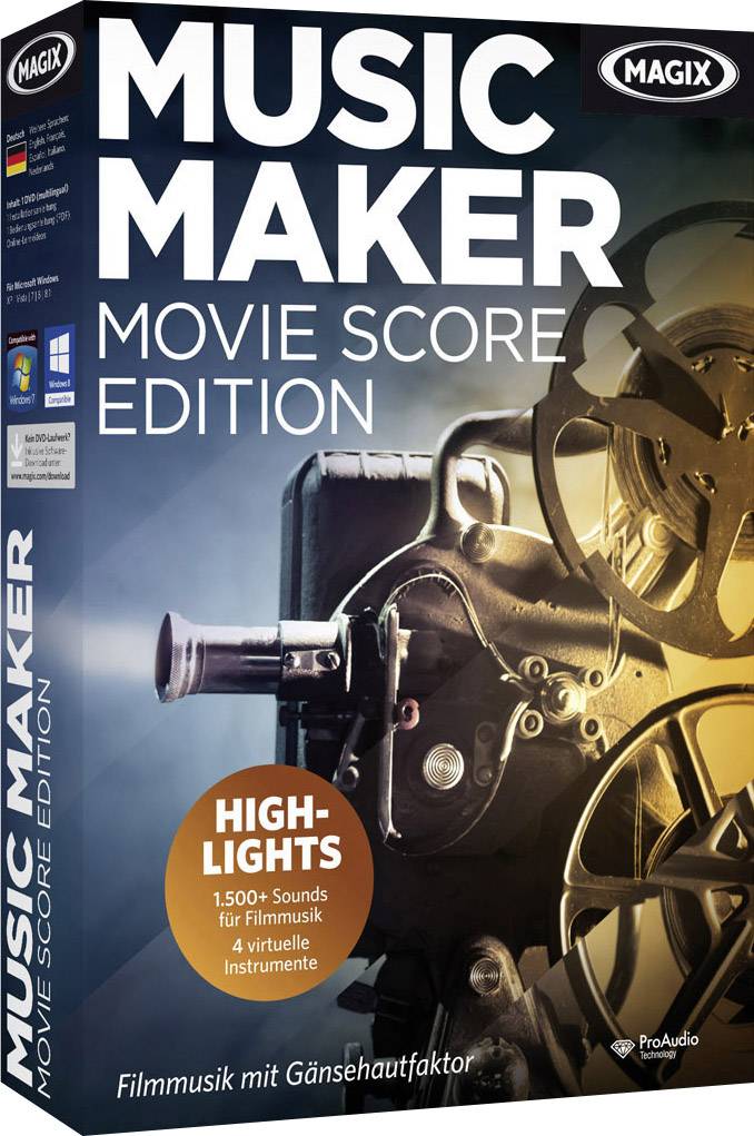 Magix Music Maker Movie Score Edition version complète, 1 licence Windows Logiciel de musique