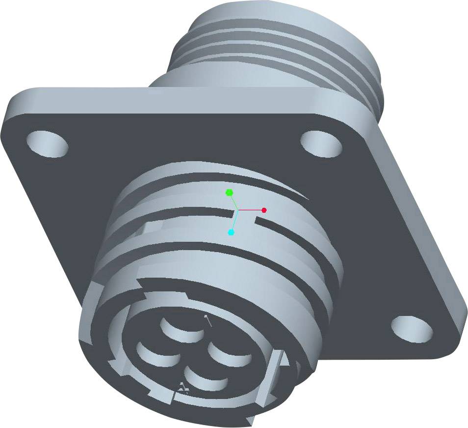 TE Connectivity 206430-1 Cosse cylindrique mâle embase femelle Nombre total de pôles: 4 Série (connecteur rond): CPC