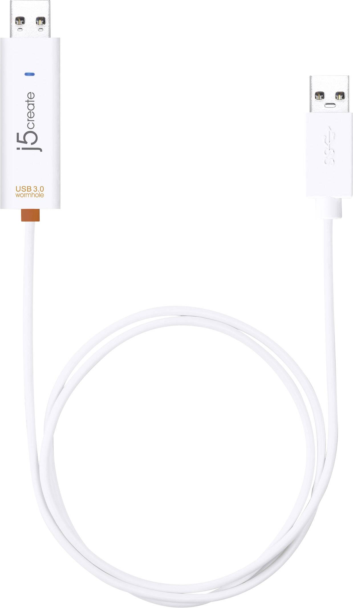 j5create KVM Câble de raccordement [1x USB 3.0 mâle type A - 1x USB 3.0 mâle type A] 1.50 m blanc