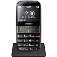 Téléphone portable pour séniors Emporia Euphoria avec station de charge, Touche SOS noir Téléphone portable pour séniors Emporia Euphoria avec station de charge, Touche SOS noir