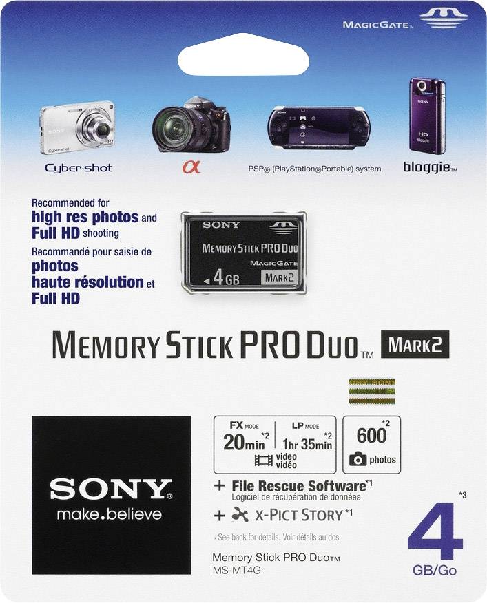 Sony Pro Duo MemoryStick® PRO Duo-Karte 4 GB