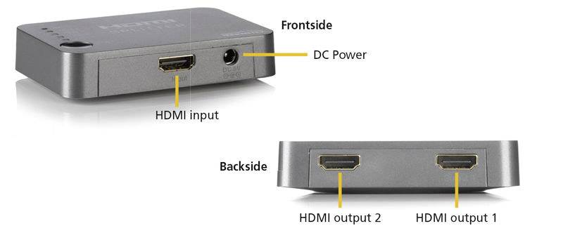 Marmitek Split 312 2 ports Répartiteur HDMI Lecture 3D possible 3840 x 2160 pixels argent