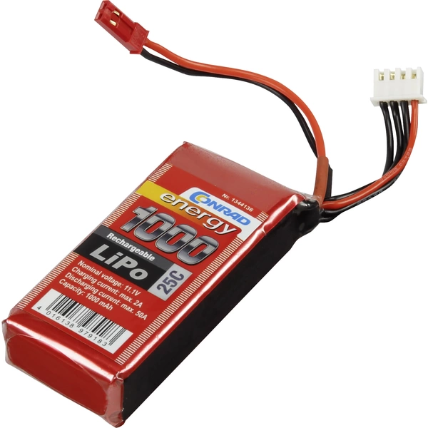Pack de batterie (LiPo) 11.1 V 1000 mAh energy 1344136 25 C Softcase BEC Pack de batterie (LiPo) 11.1 V 1000 mAh energy 1344136 25 C Softcase BEC