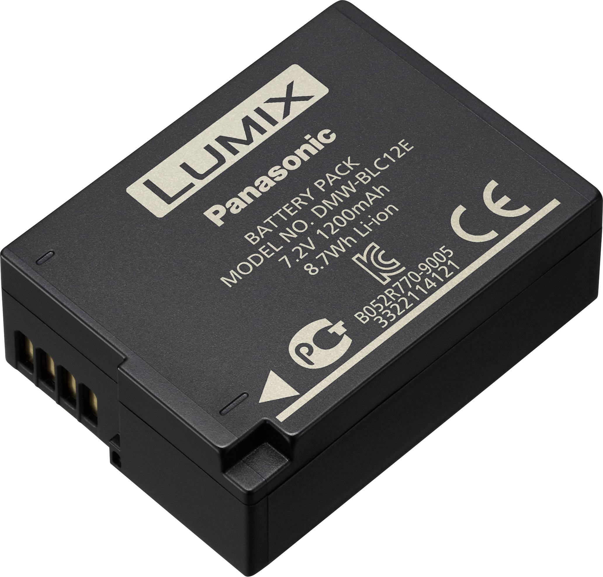 Batterie pour appareil photo Panasonic DMW-BLC12E 7.2 V 1200 mAh DMW-BLC12E