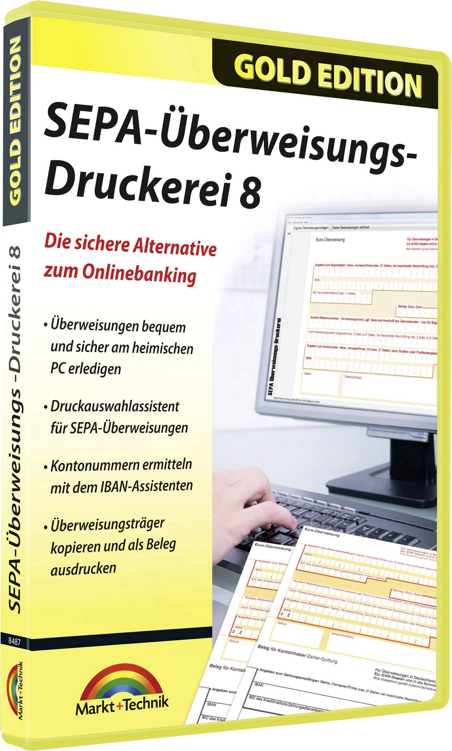 Markt & Technik Überweisungs Druckerei 8 version complète, 1 licence Windows Logiciel de finance