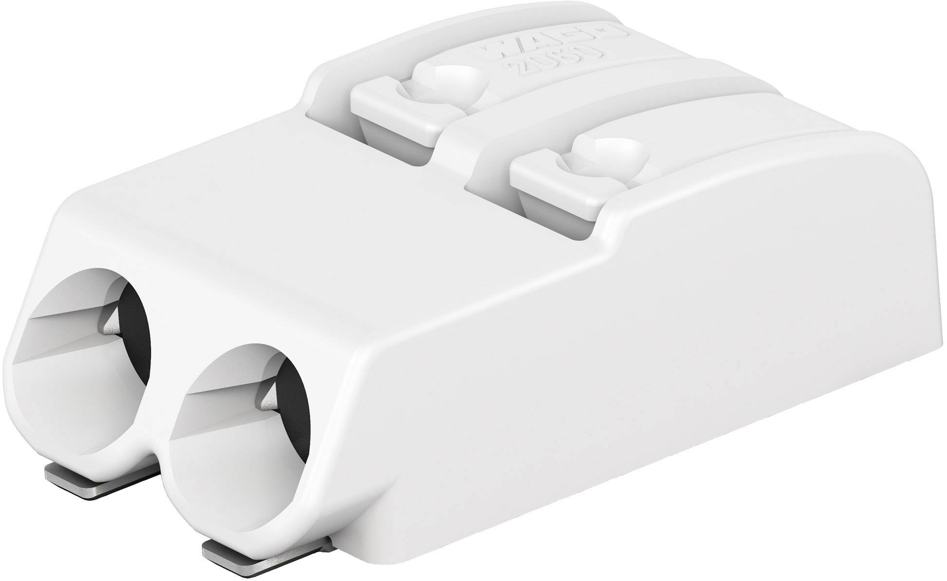 Bornier à ressort WAGO 2060-452/998-404 0.75 mm² Nombre de pôles 2 blanc