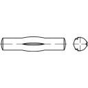 TOOLCRAFT 136434 Goupille cannelée bombée (Ø x L) 3 mm x 16 mm acier 250 pc(s)