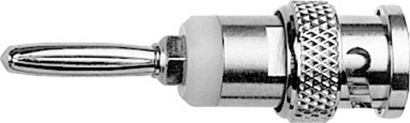 Telegärtner 100023665 Adaptateur de mesure BNC mâle - Banane mâle 4 mm argent