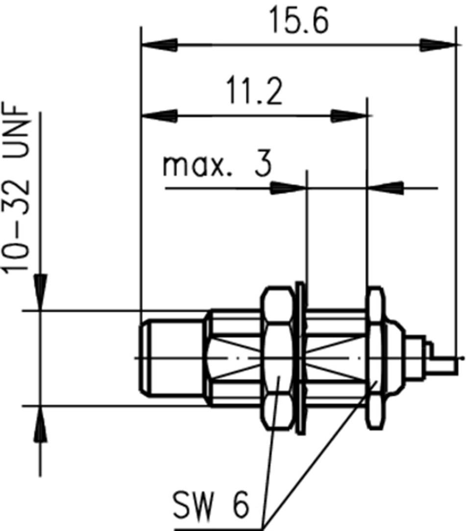 Telegärtner 100024899 100024899 Connecteur SMC embase mâle 50 Ω 1 pc(s)