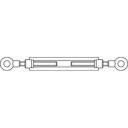 TOOLCRAFT 136612 Tendeur à vis œillet-œillet M10 acier étamé par galvanisation DIN 1480 1 pc(s)
