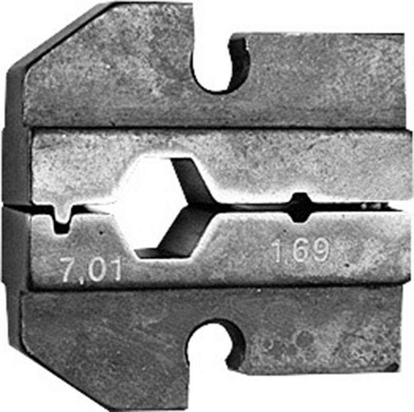 Un outil en acier utilisé pour travailler ou ajuster d'autres matériaux ; il présente un motif hexagonal central.