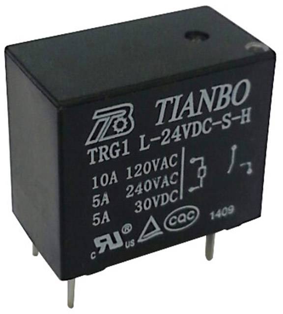 Tianbo Electronics TRG1 L-S-H 24VDC Relais pour circuits imprimés 24 V/DC 3 A 1 NO (T)