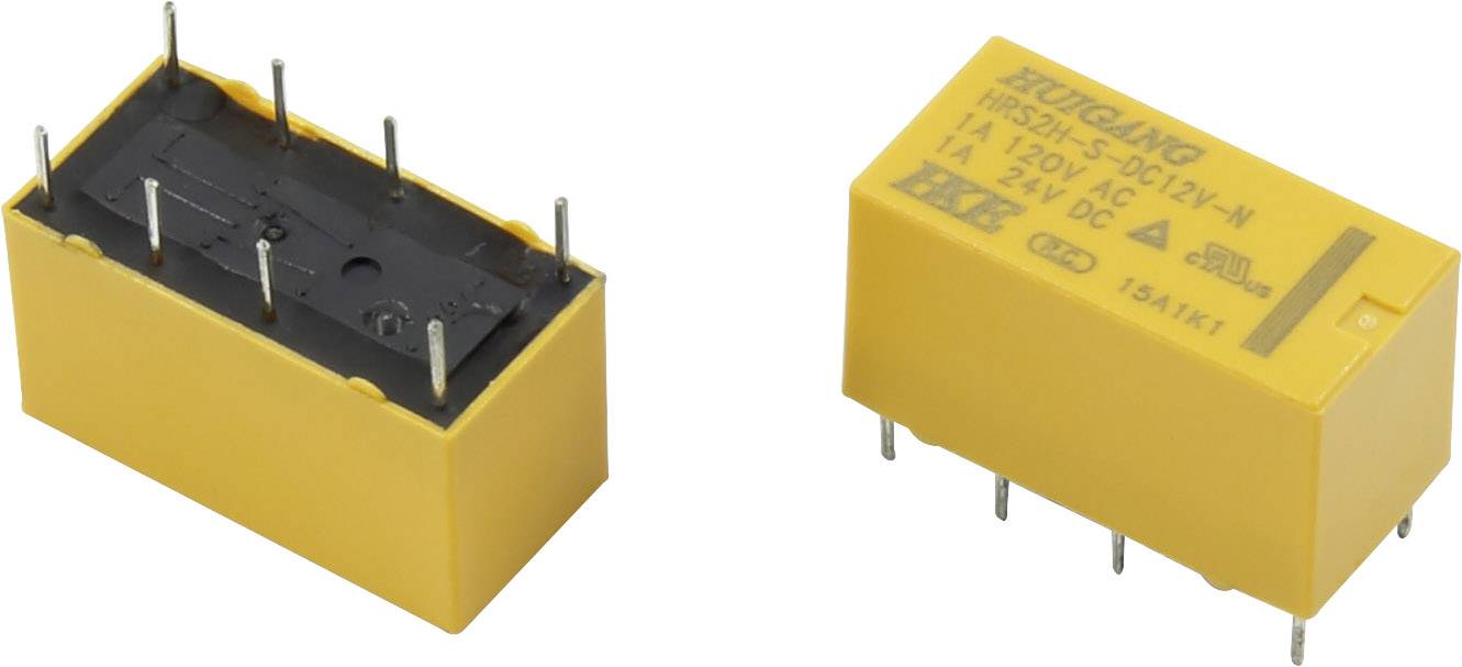 HKE HRS2H-S-DC12V-N Relais pour circuits imprimés 12 V/DC 2 A 2 inverseurs (RT)