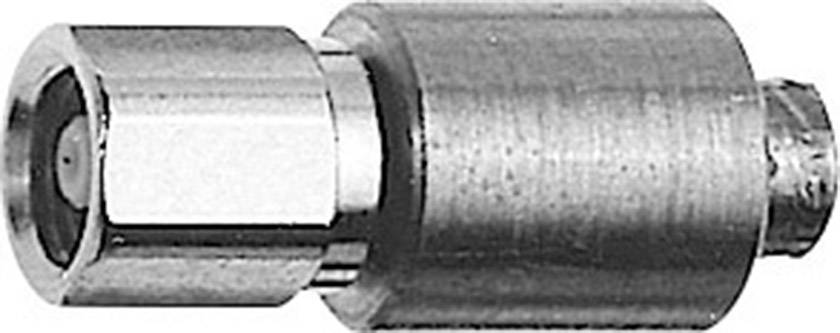 Un objet cylindrique métallique muni d'un capuchon hexagonal, probablement une pièce technique ou un adaptateur.