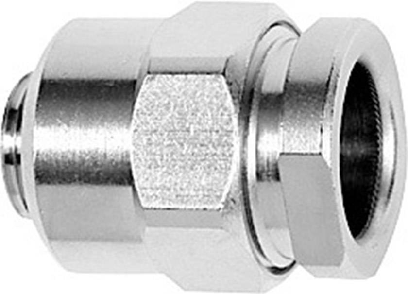 Raccord de tuyau métallique, cylindrique, surface brillante, adapté aux applications industrielles et aux connexions.
