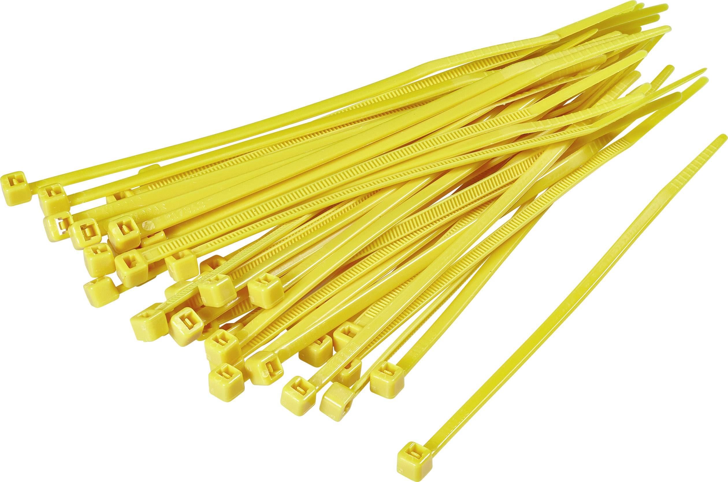 Serre-câble 203 mm x 4.60 mm jaune TRU COMPONENTS TC-CV100203BL 1593692 crantage intérieur 100 pc(s)