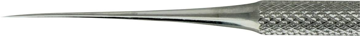 Pointe d'un scalpel avec manche argenté et strié, adapté pour des incisions chirurgicales précises.