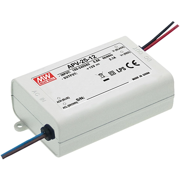 Driver LED MW Mean Well APV-25-36 25.2 W 36 V 700 mA tension constante Driver LED MW Mean Well APV-25-36 25.2 W 36 V 700 mA tension constante