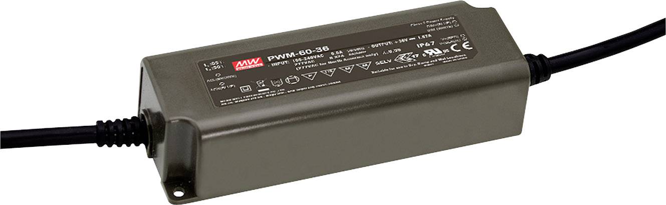 Driver LED MW Mean Well PWM-60-24 60 W 24 V 2,5 A PWM