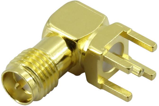 Connecteur SMA Reverse femelle, montage horizontal 50 Ω Tru Components SMA-50KWE 1 pcs.