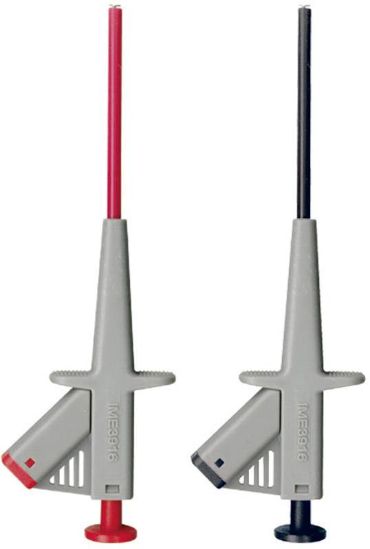 Beha Amprobe 370010 Jeu de pinces crocodiles de sécurité femelle 4 mm CAT III 1000 V noir, rouge