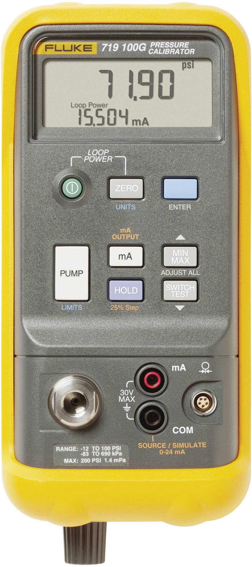 Fluke 719 100G Calibrateur de pression, de courant 8 bar
