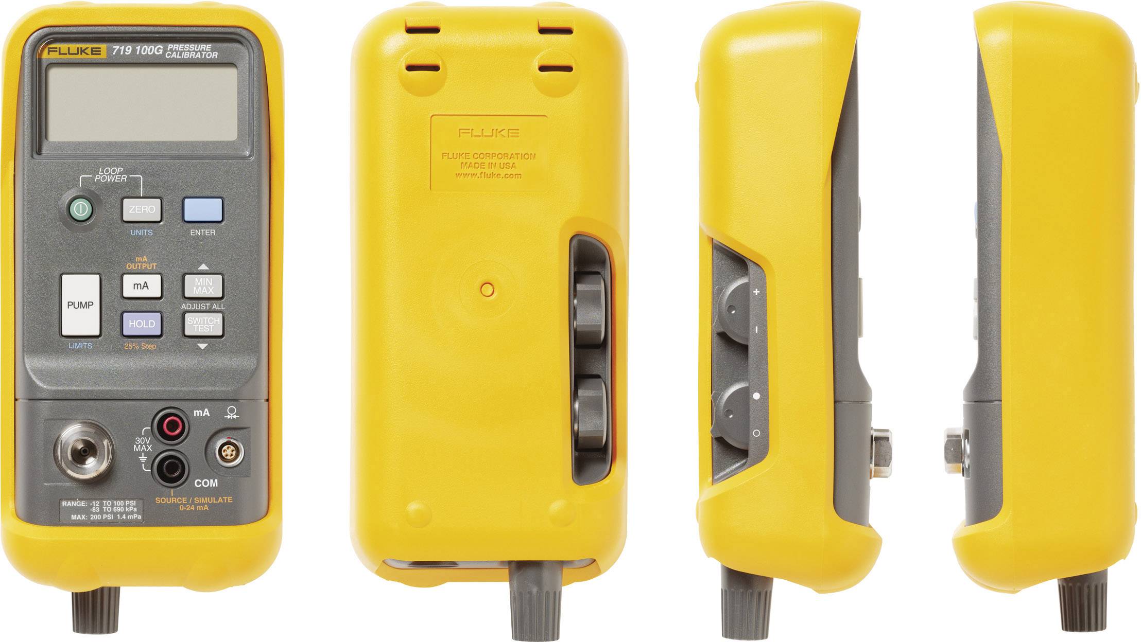 Fluke 719 100G Calibrateur de pression, de courant 8 bar