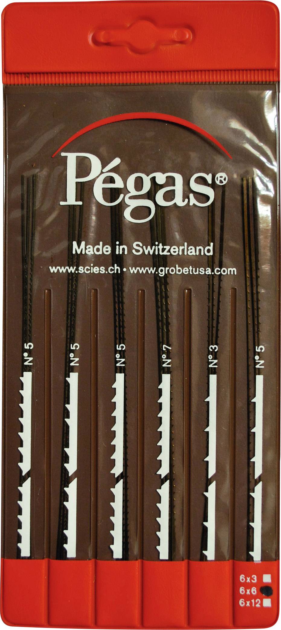Set lames scie à chantourner 6 pcs Pegas PS906x6DI