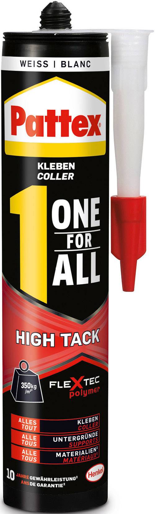 Pattex One for All High Tack Colle de montage Couleur blanc PXFHT 440 g