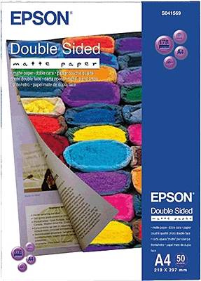 Epson Double-Sided Matte Paper C13S041569 Papier photo DIN A4 178 g/m² 50 feuille(s) imprimable des deux côtés, mat