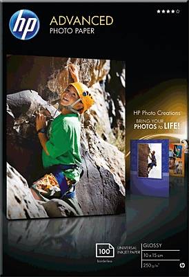 HP Advanced Photo Paper Q8692A Papier photo 10 x 15 cm 250 g/m² 100 feuille(s) brillant