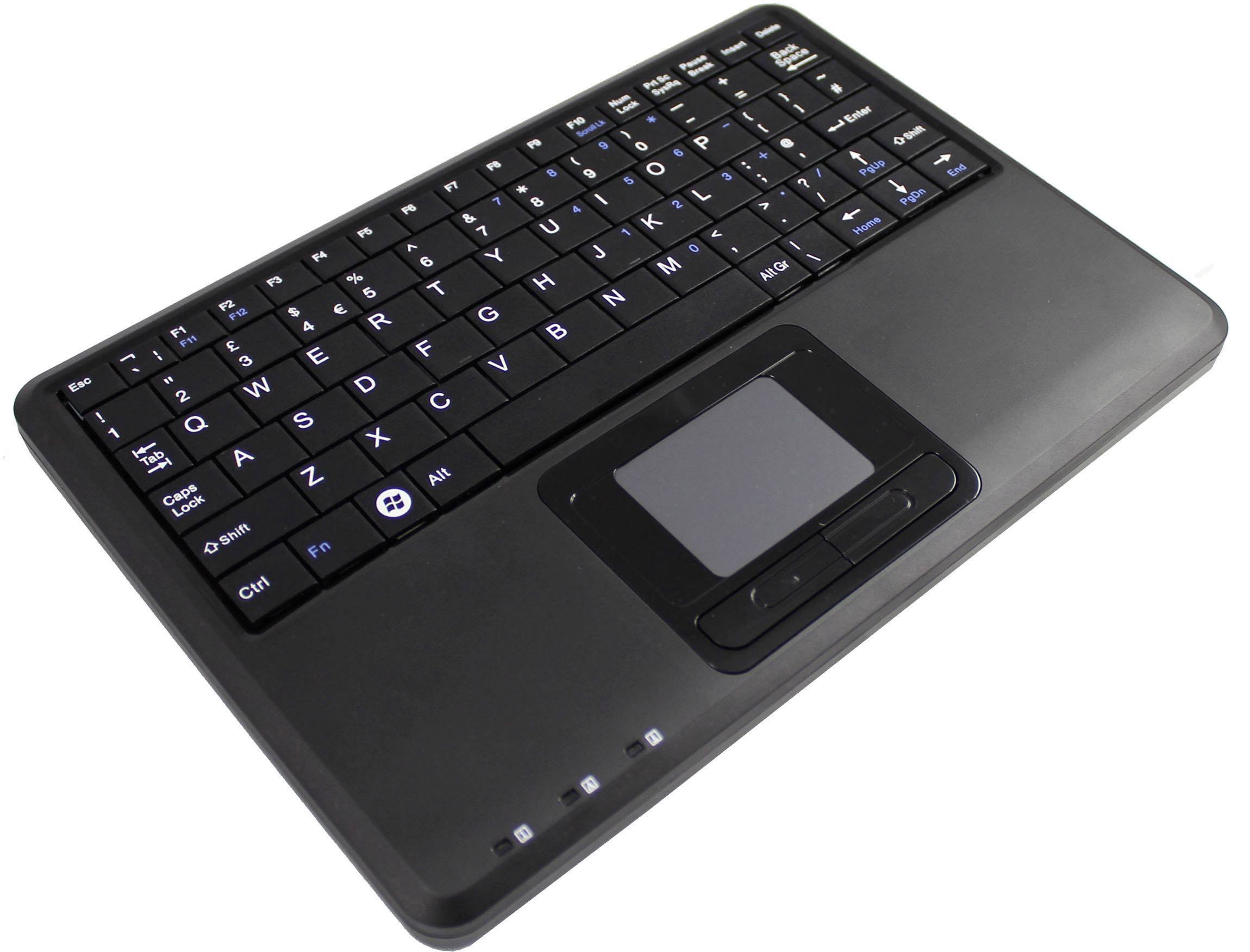 Clavier Perixx PERIBOARD-510-PLUS noir pavé tactile intégré